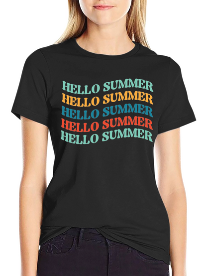 Hello Summer T-Shirt - Retro Style Graphic Tee