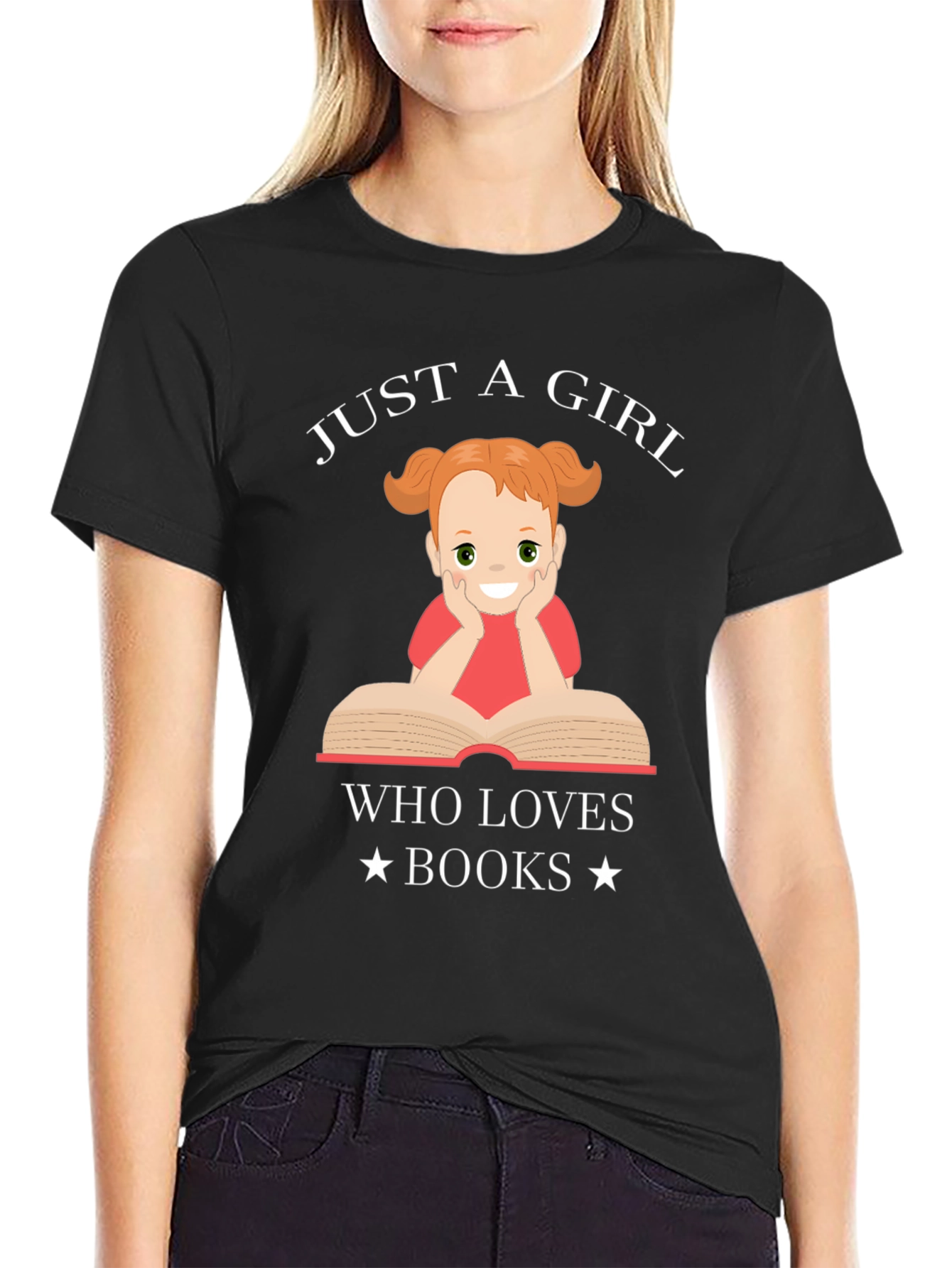 Just a Girl Who Loves Books Graphic T-Shirt