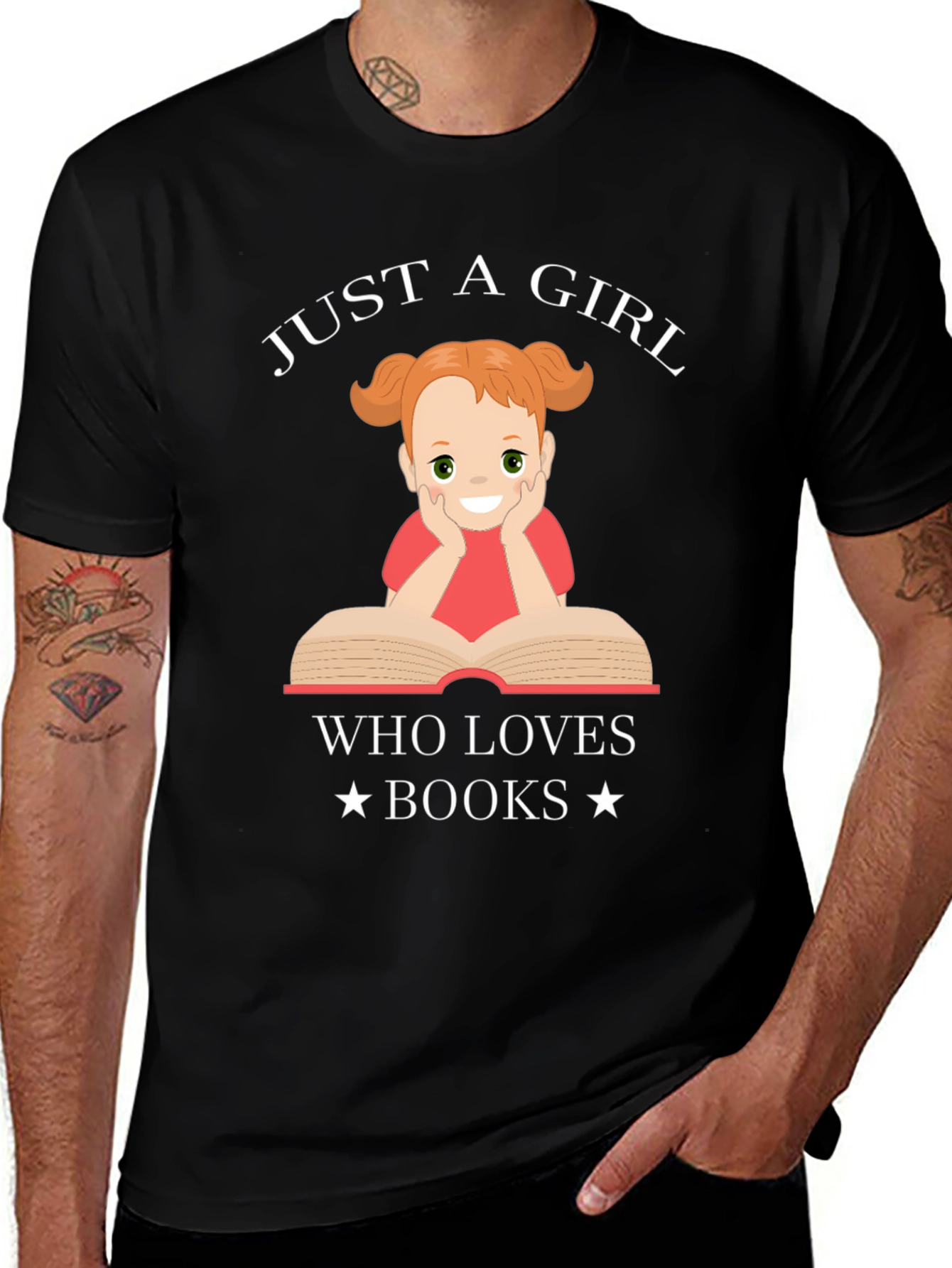 Just a Girl Who Loves Books Graphic T-Shirt