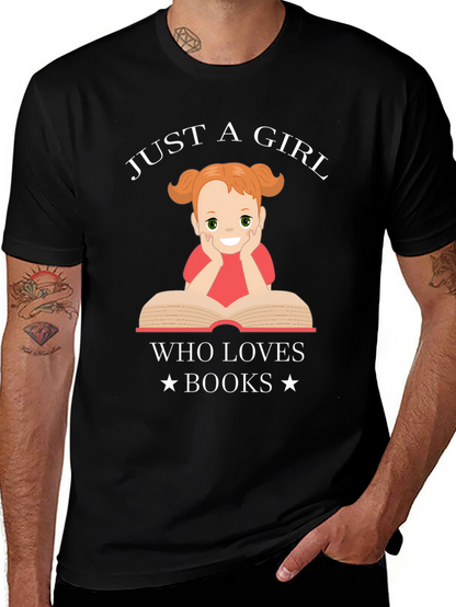 Just a Girl Who Loves Books Graphic T-Shirt