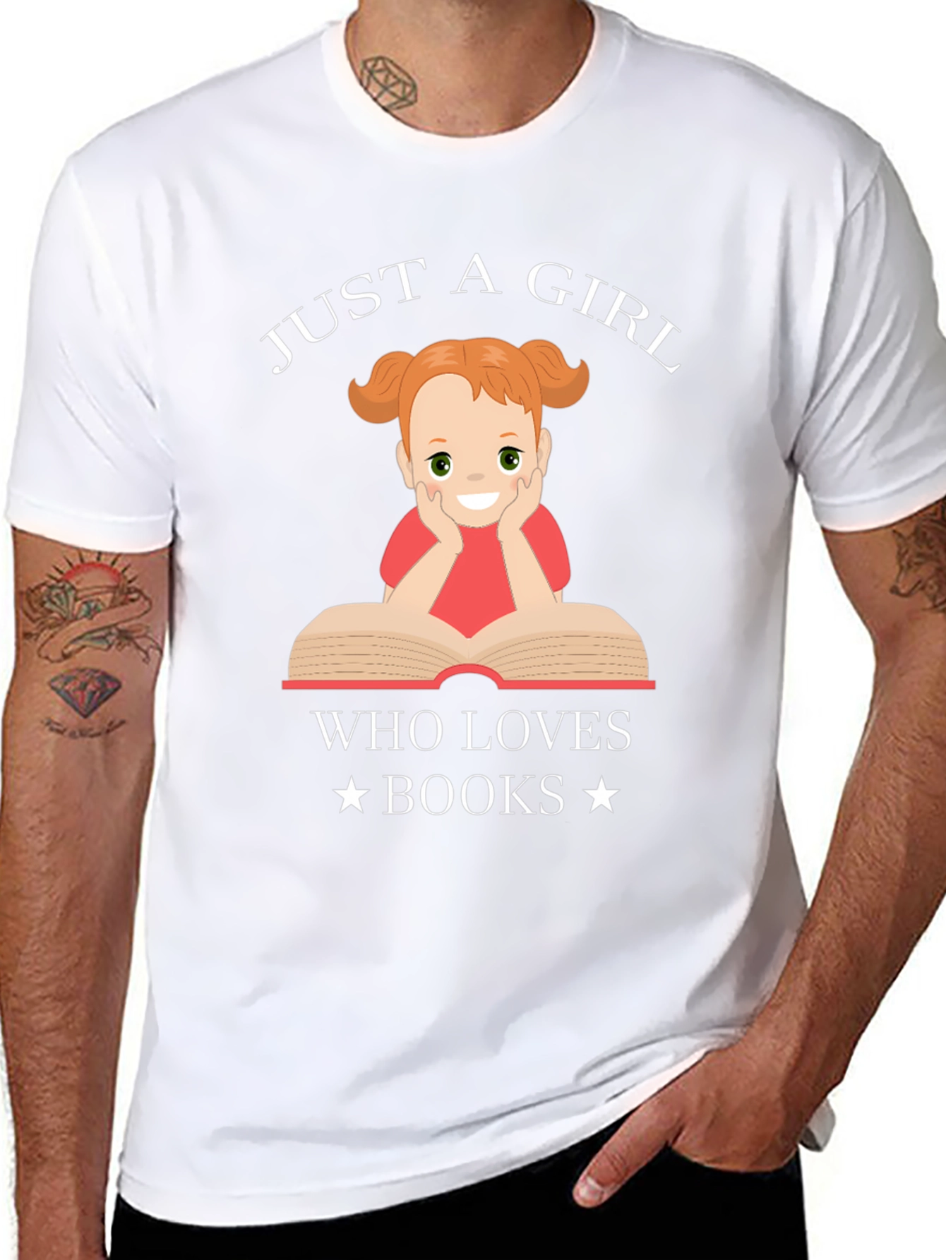 Just a Girl Who Loves Books Graphic T-Shirt