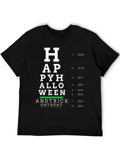 Halloween Eye Chart T-Shirt - Funny Spooky Season Tee