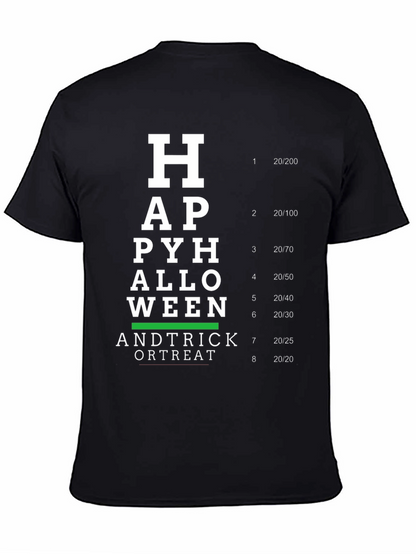 Halloween Eye Chart T-Shirt - Funny Spooky Season Tee