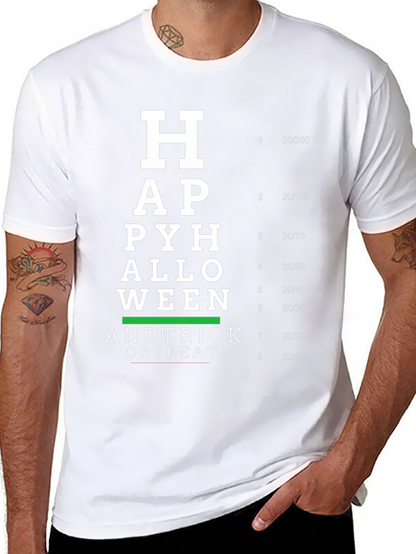 Halloween Eye Chart T-Shirt - Funny Spooky Season Tee