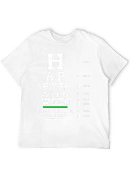 Halloween Eye Chart T-Shirt - Funny Spooky Season Tee