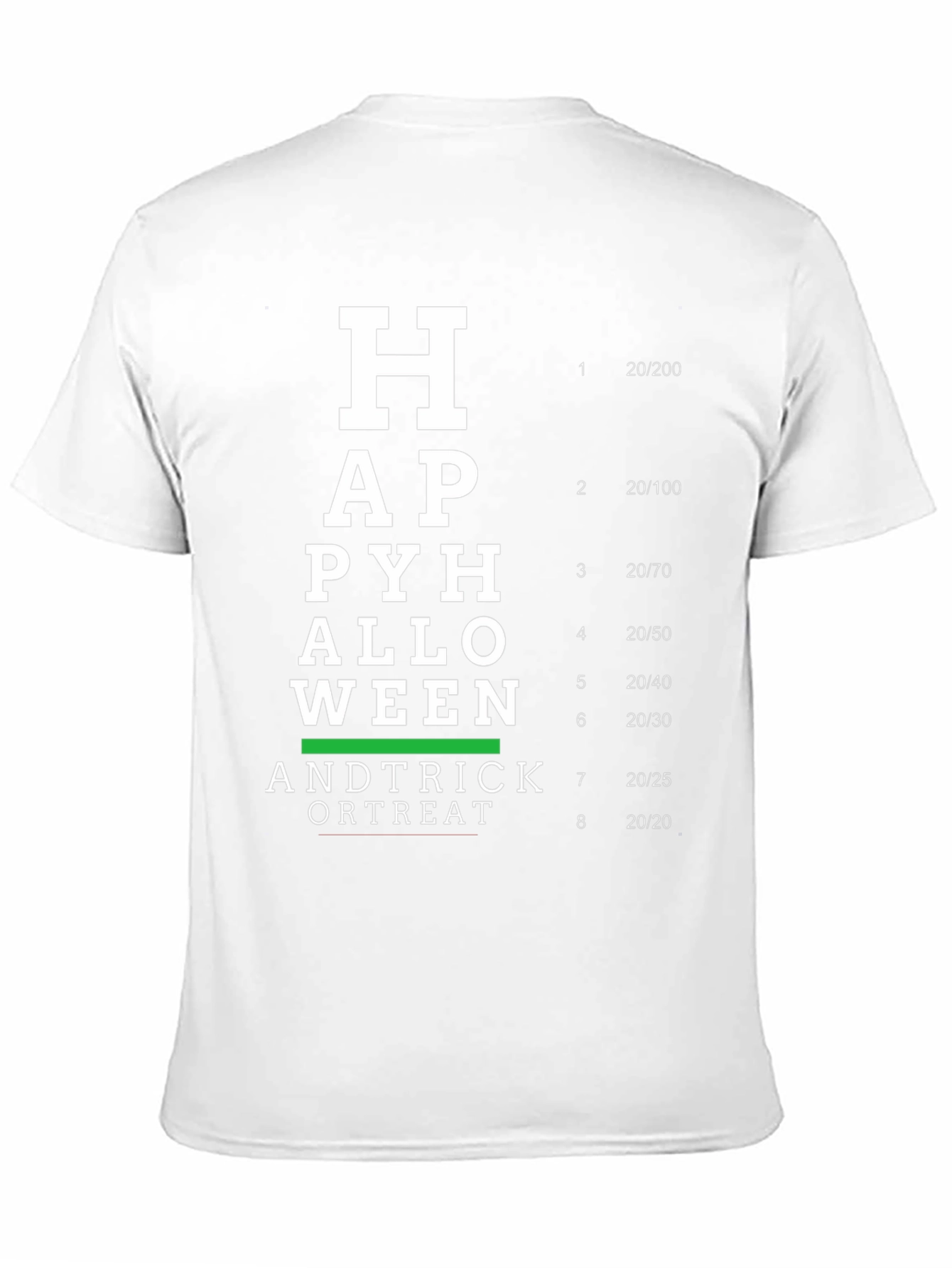 Halloween Eye Chart T-Shirt - Funny Spooky Season Tee
