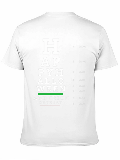 Halloween Eye Chart T-Shirt - Funny Spooky Season Tee
