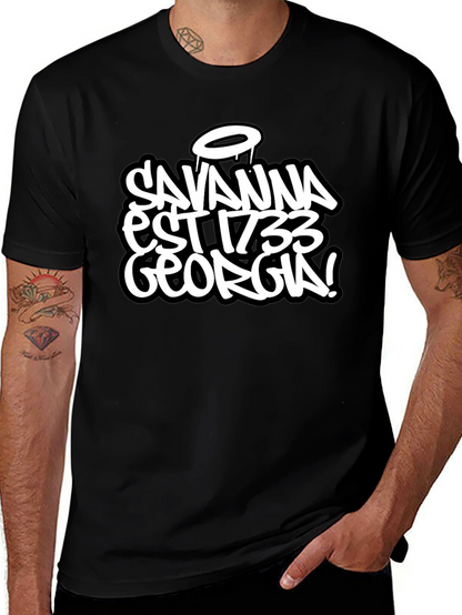 Savannah Georgia Est 1733 Black T-Shirt