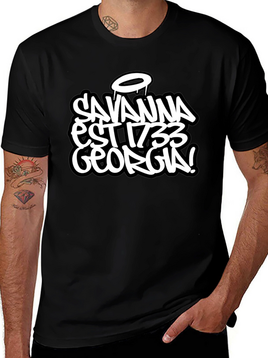 Savannah Georgia Est 1733 Black T-Shirt