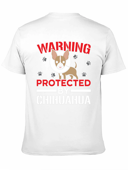 Warning Protected by Chihuahua T-Shirt