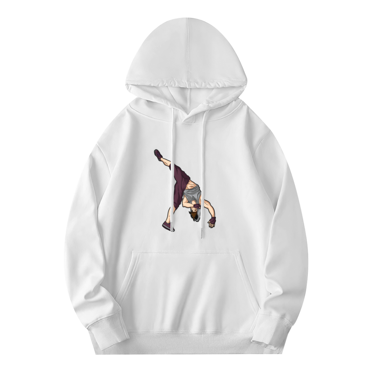 Streetwear Hoodie - Cartoon Illustration Breakdancer