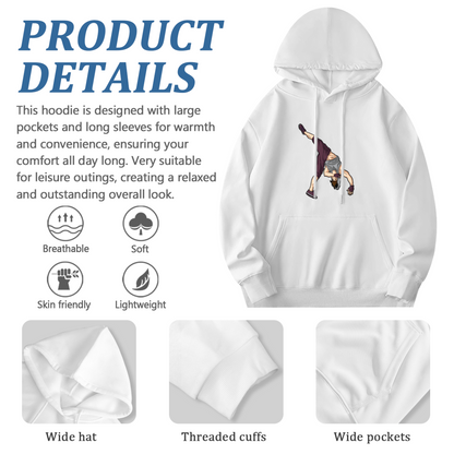 Streetwear Hoodie - Cartoon Illustration Breakdancer