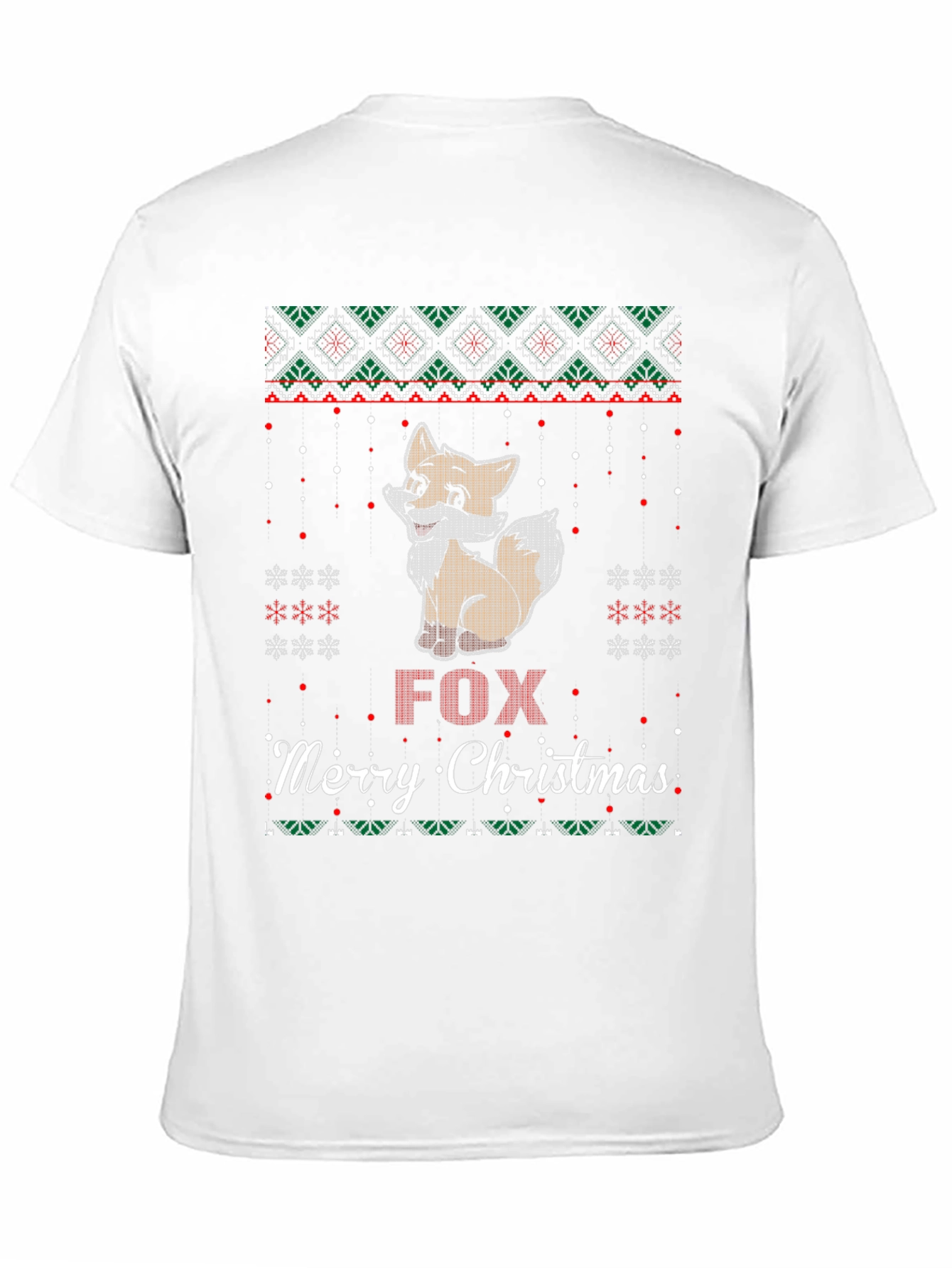 Fox Merry Christmas Graphic T-Shirt