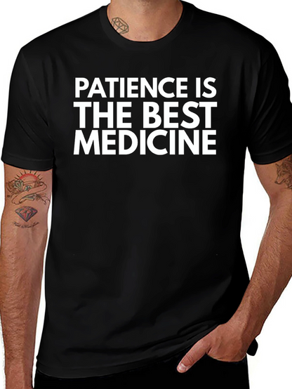Patience is the Best Medicine Black Graphic Tee