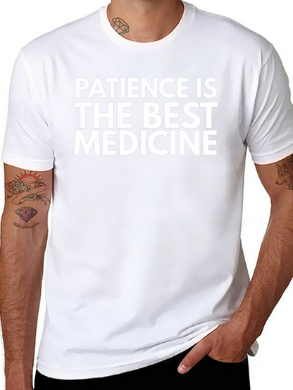 Patience is the Best Medicine Black Graphic Tee