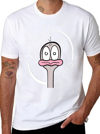Ostrich Keys Black Graphic T-Shirt