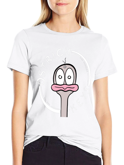 Ostrich Keys Black Graphic T-Shirt