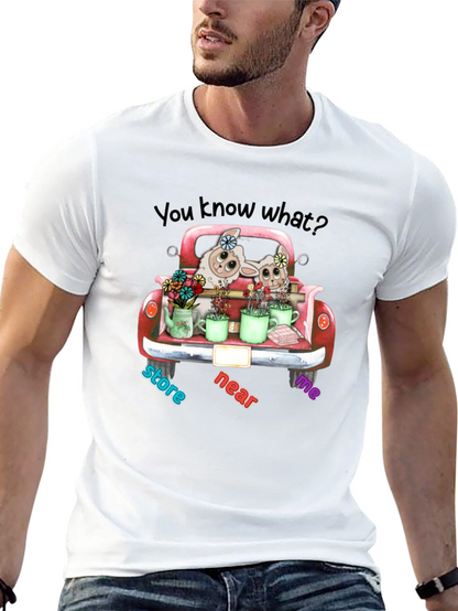 Cute Lambs in Truck T-Shirt