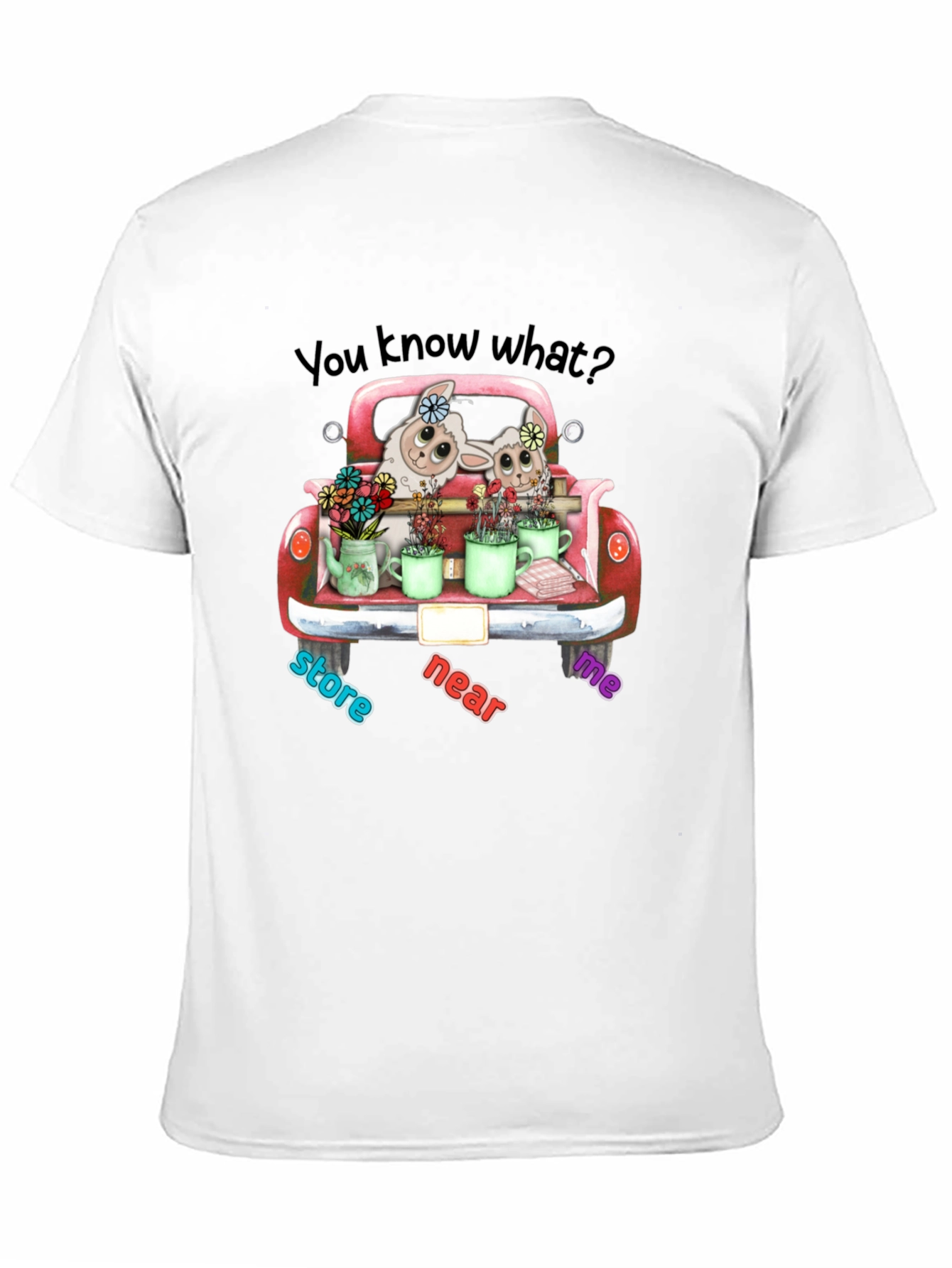 Cute Lambs in Truck T-Shirt