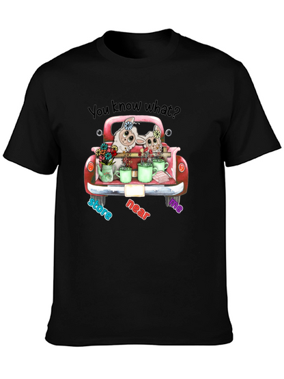 Cute Lambs in Truck T-Shirt