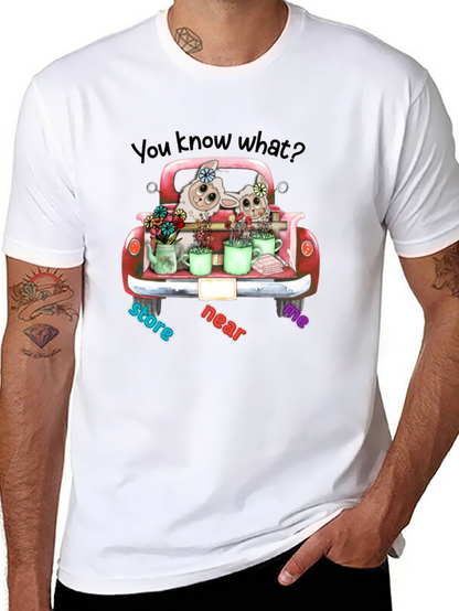 Cute Lambs in Truck T-Shirt