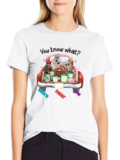 Cute Lambs in Truck T-Shirt