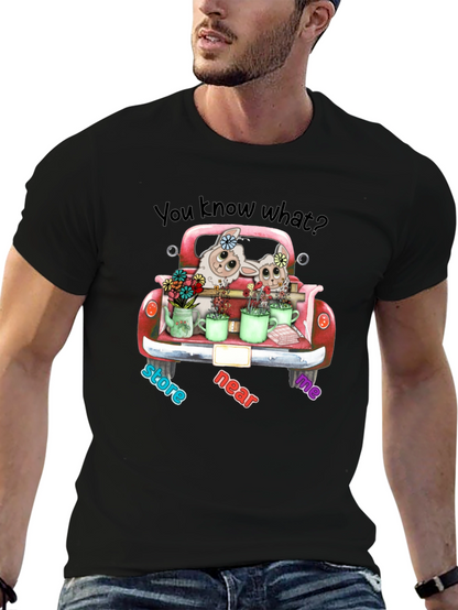 Cute Lambs in Truck T-Shirt