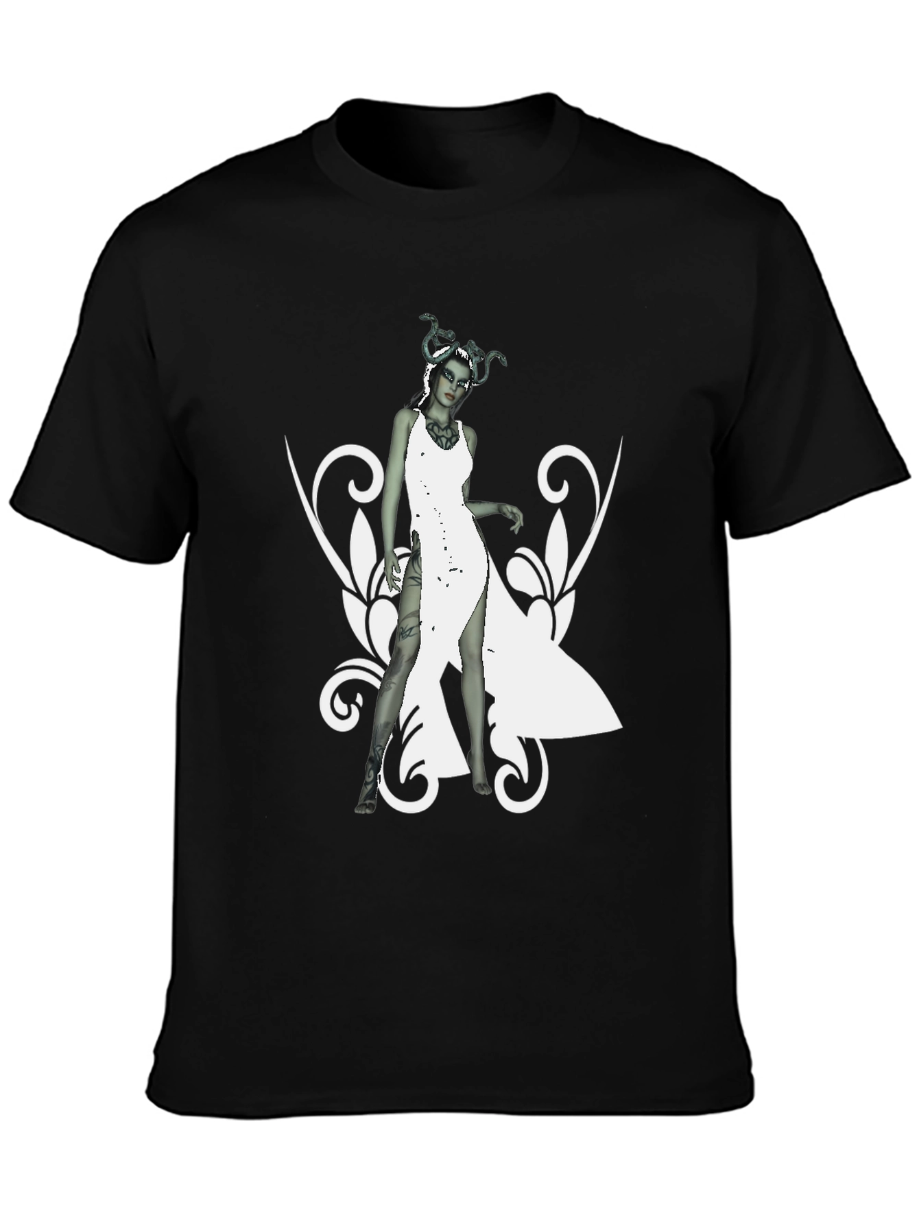 Medusa Graphic Print Black T-Shirt