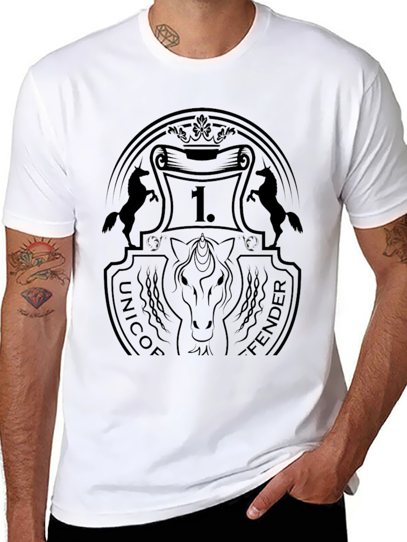 Unicorn Fender Graphic T-Shirt - Black