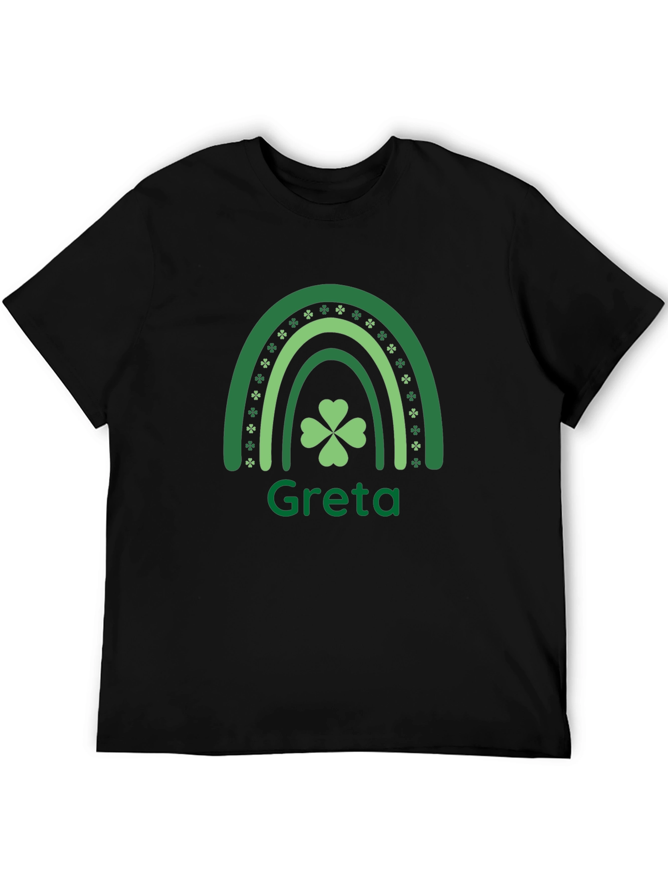 Greta St. Patricks Day Shamrock Rainbow T-Shirt