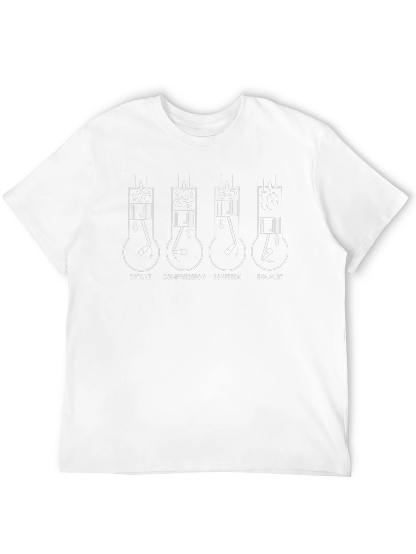 Engine Cycle Black T-Shirt - Automotive Design
