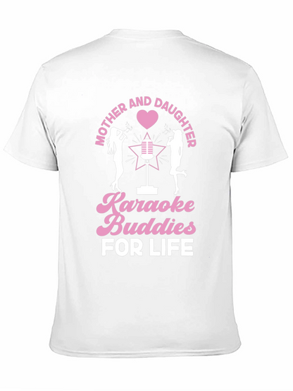 Mother and Daughter Karaoke Buddies Black Tee