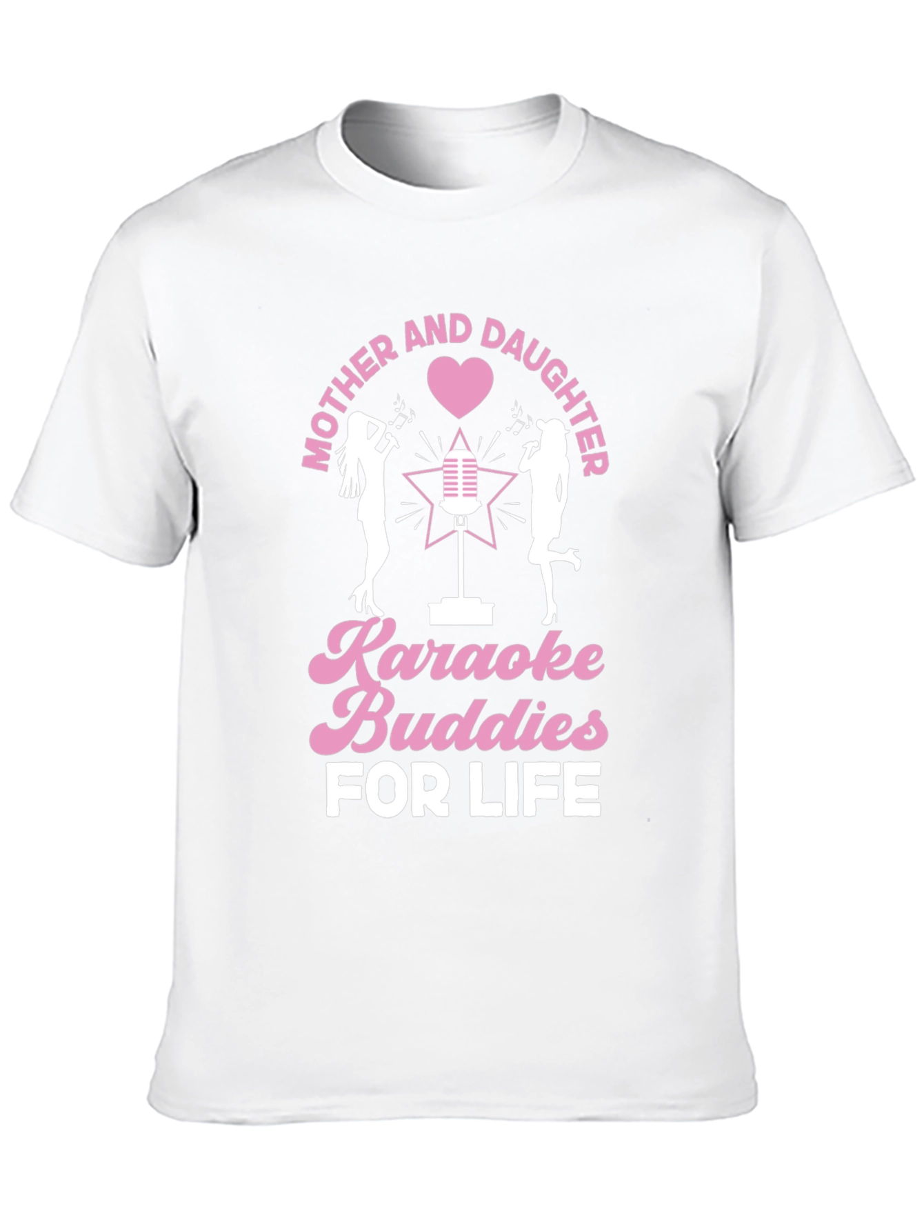 Mother and Daughter Karaoke Buddies Black Tee