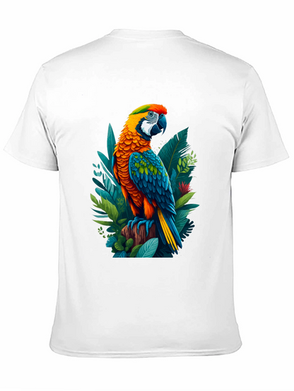 Tropical Parrot Graphic Tee - Bold & Vibrant Design