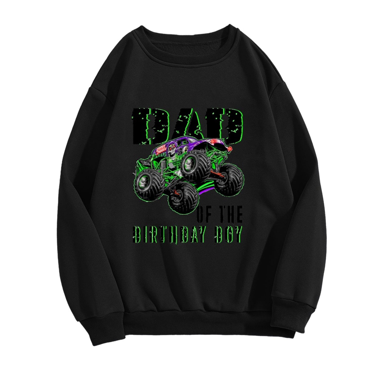 Dad of the Birthday Boy" Monster Truck Birthday Crewneck