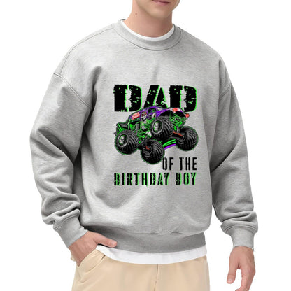 Dad of the Birthday Boy" Monster Truck Birthday Crewneck