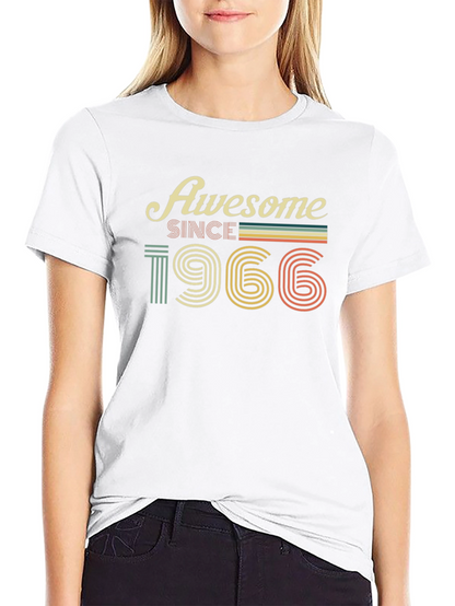 Awesome Since 1966 T-Shirt - Retro Birthday Tee