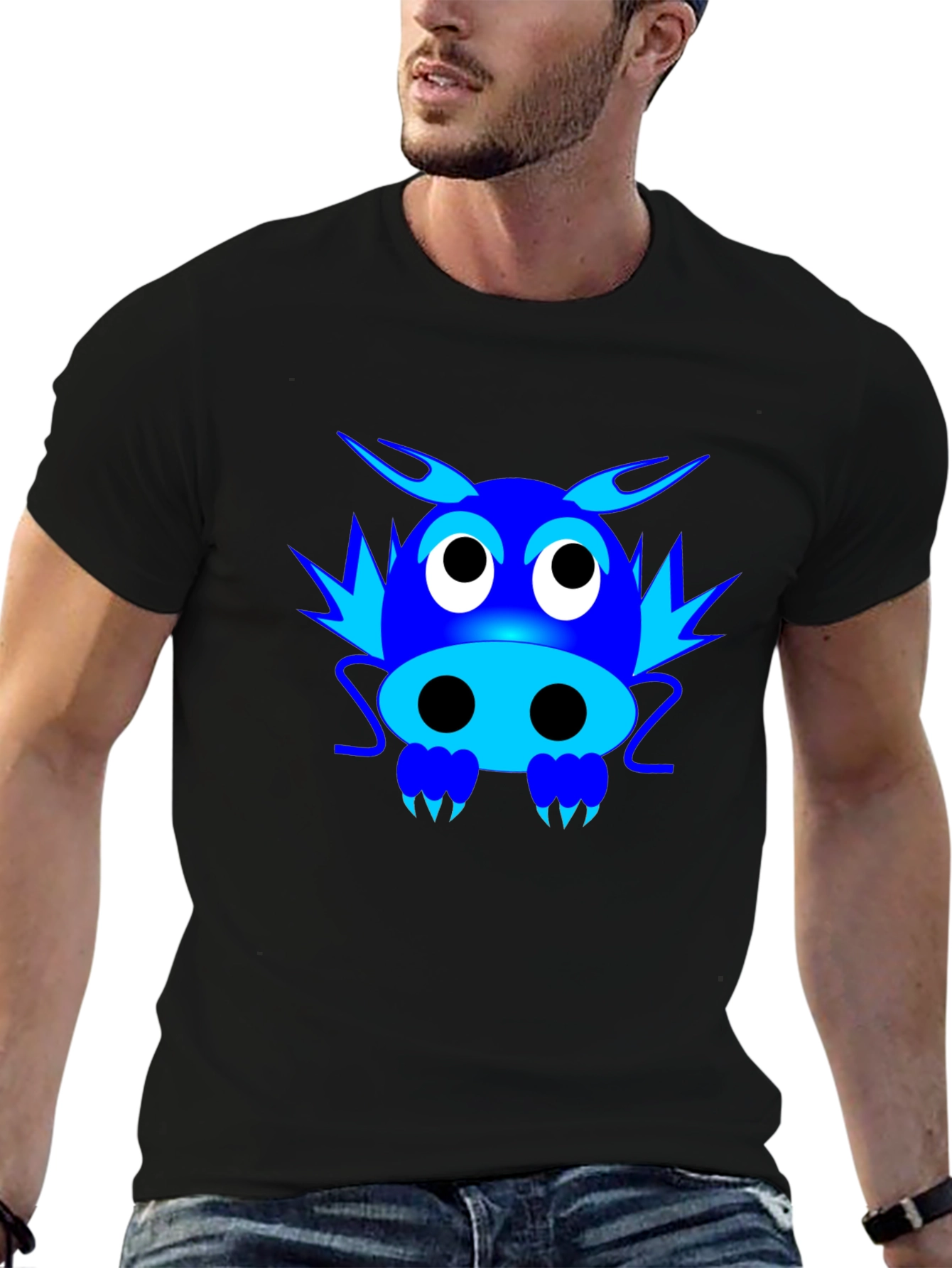 Cartoon Dragon Graphic T-Shirt