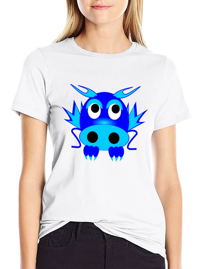 Cartoon Dragon Graphic T-Shirt