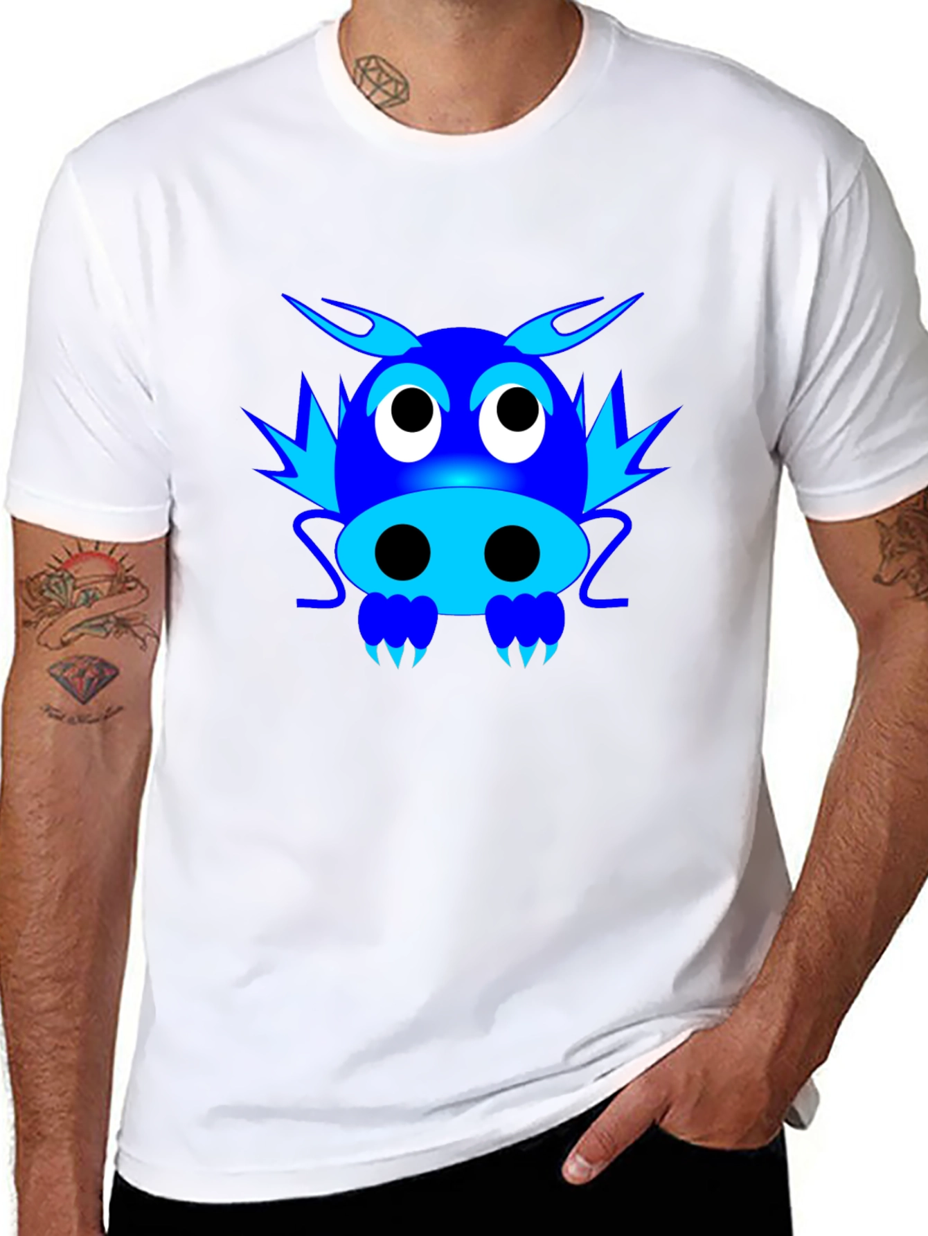 Cartoon Dragon Graphic T-Shirt