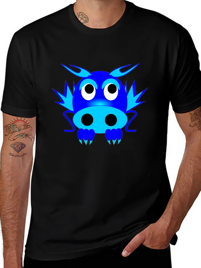 Cartoon Dragon Graphic T-Shirt