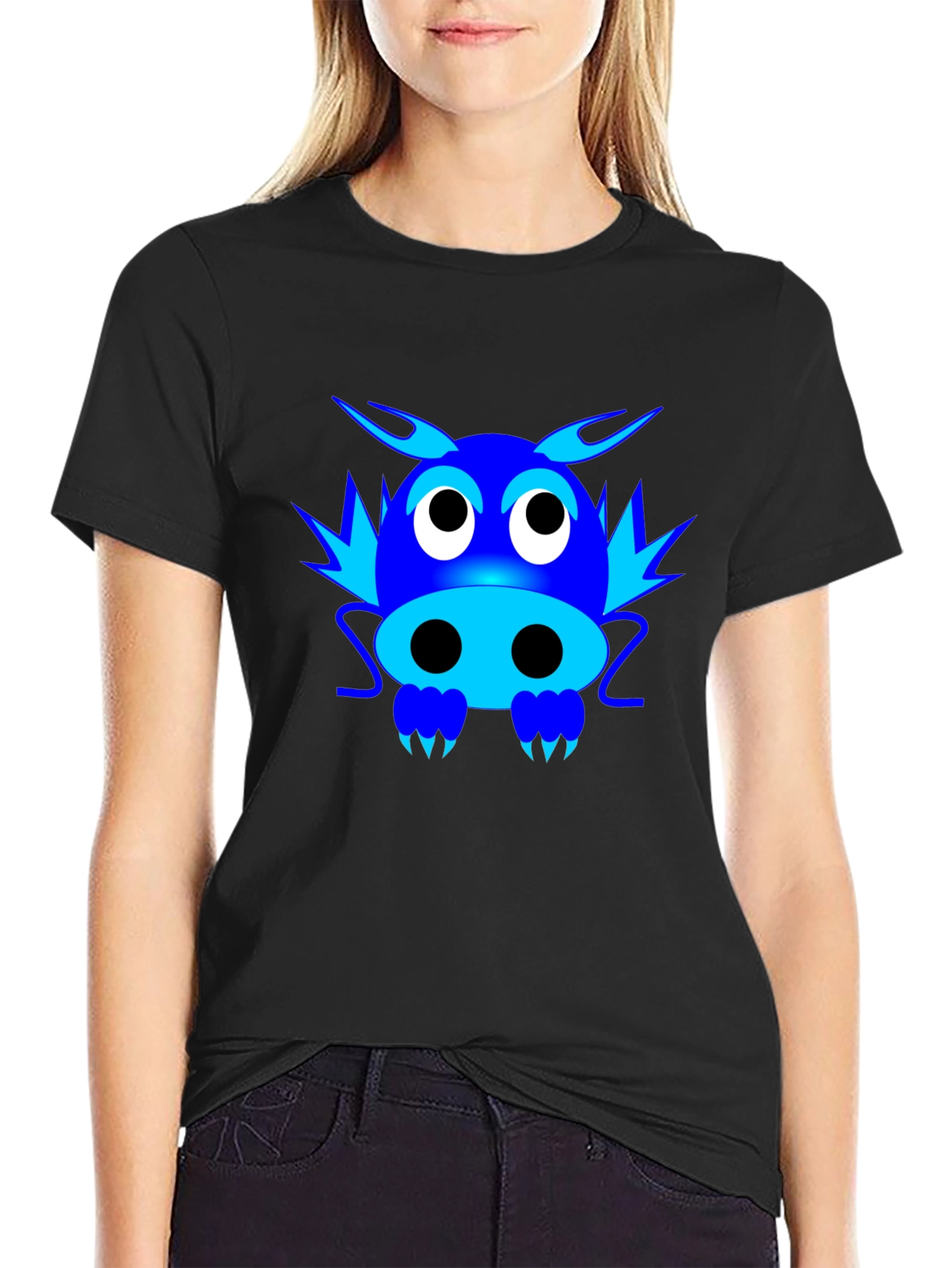 Cartoon Dragon Graphic T-Shirt
