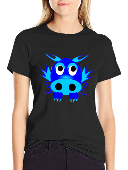 Cartoon Dragon Graphic T-Shirt