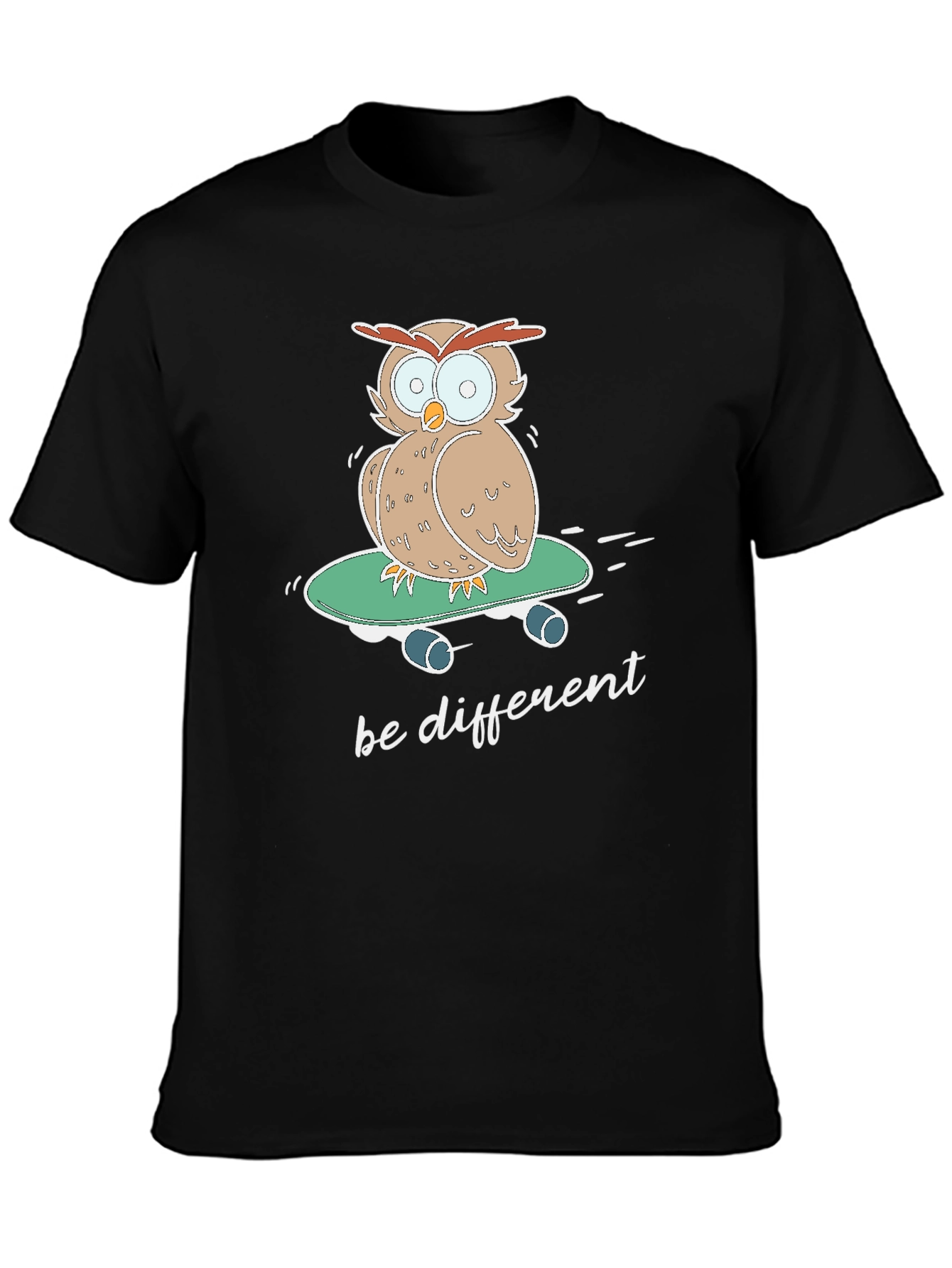 Owl Skateboard T-Shirt - Be Different Tee