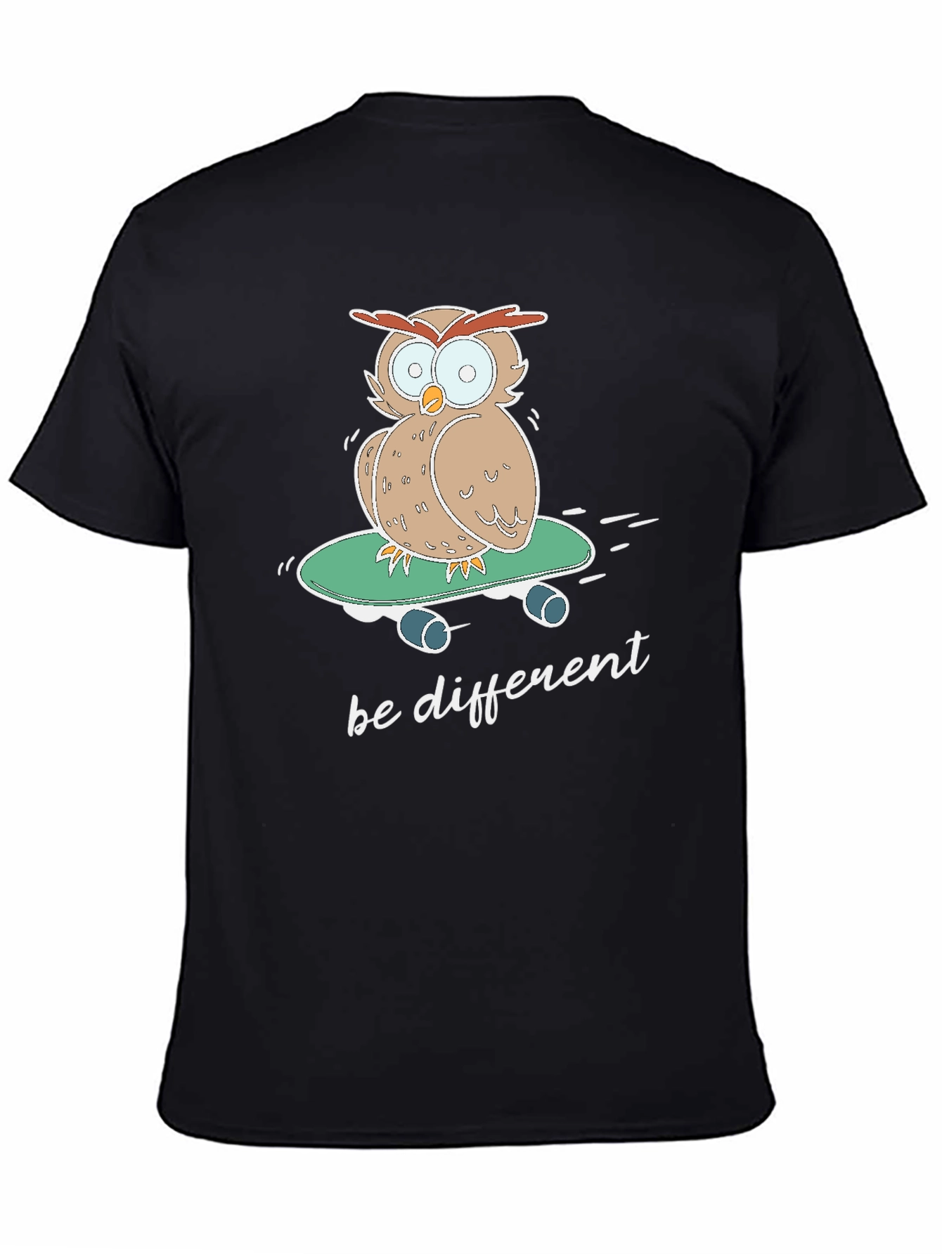 Owl Skateboard T-Shirt - Be Different Tee