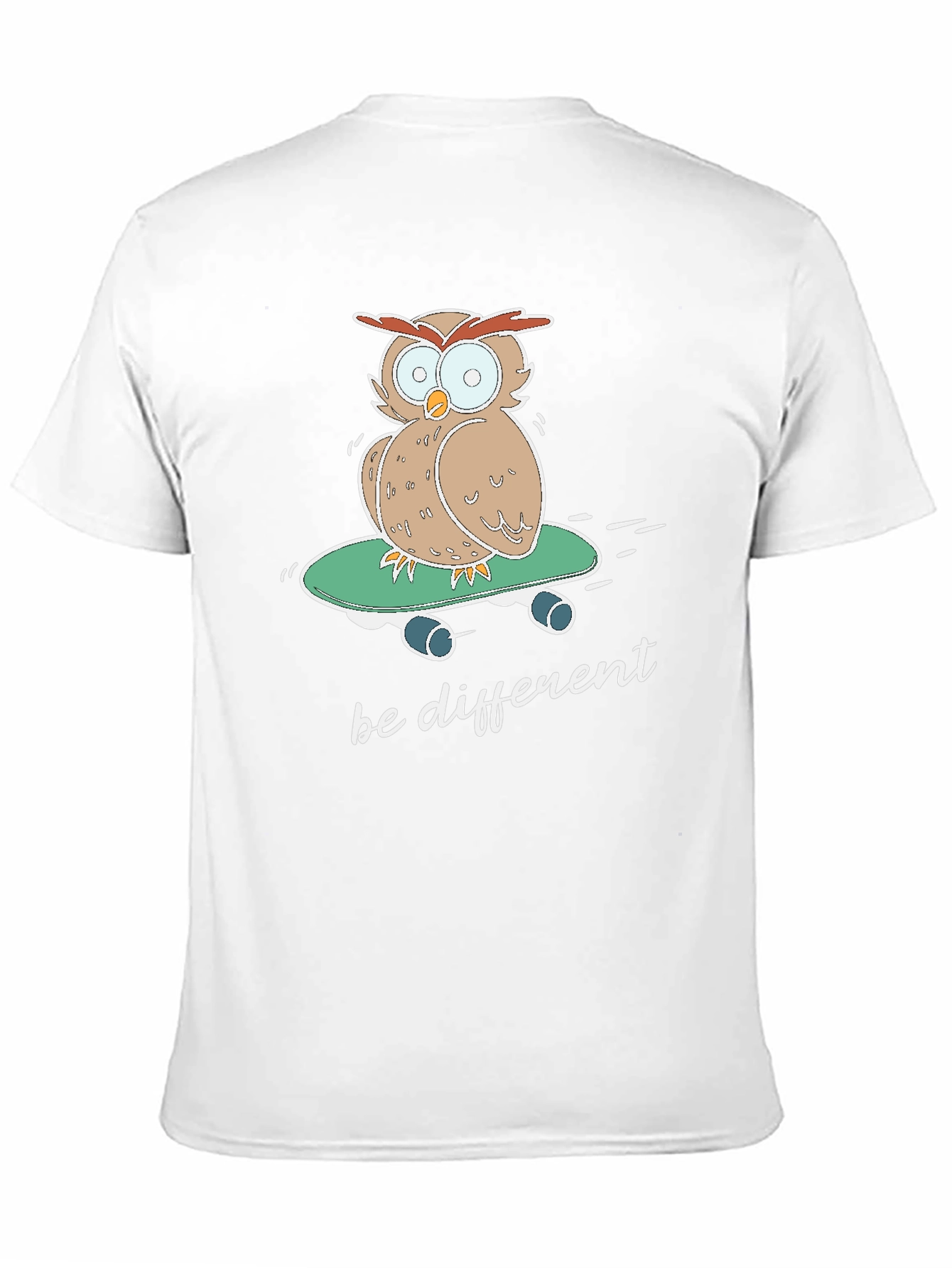 Owl Skateboard T-Shirt - Be Different Tee