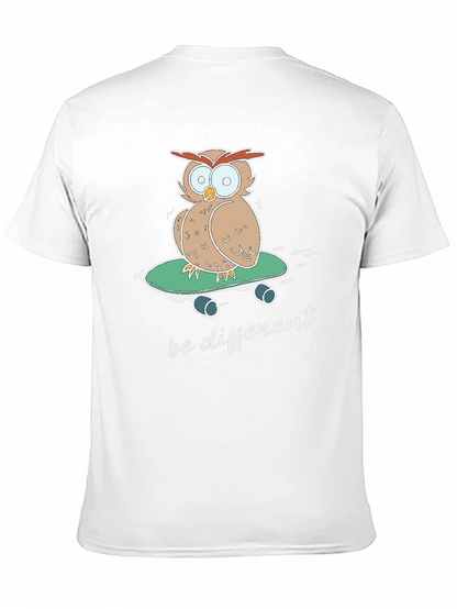 Owl Skateboard T-Shirt - Be Different Tee