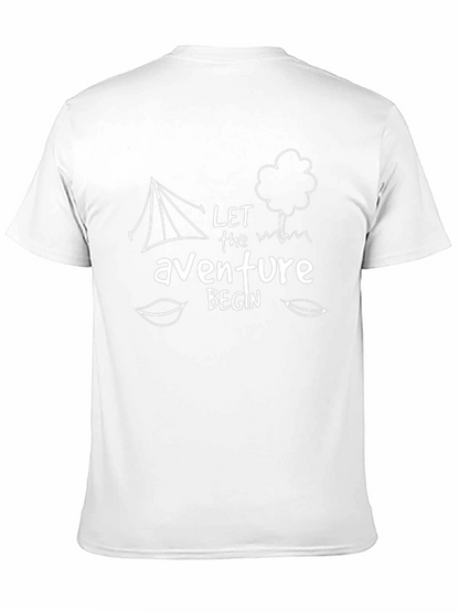 Adventure Begins Graphic Tee - Black