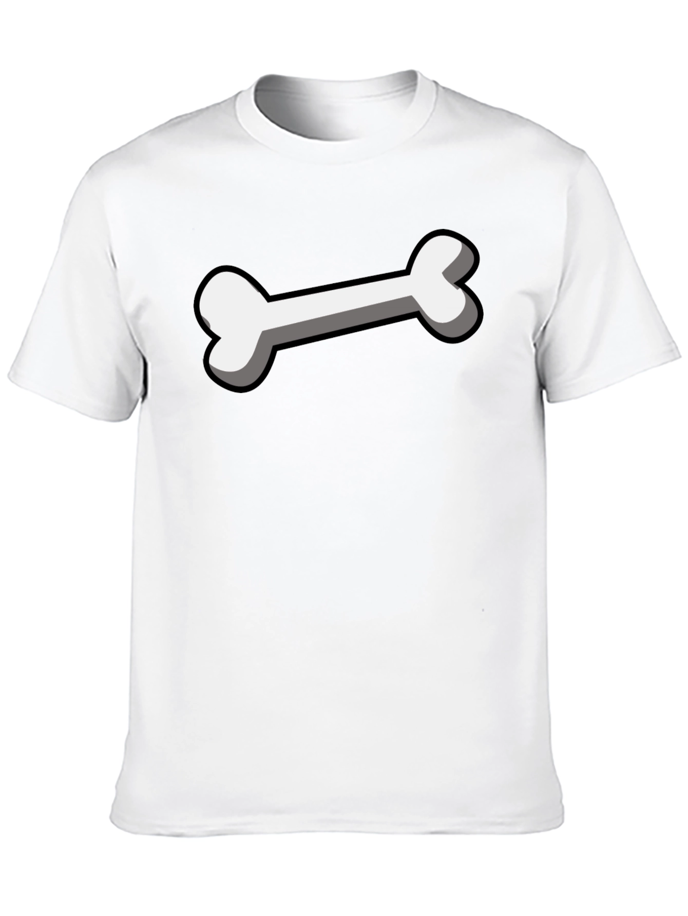 Bone Graphic Black T-Shirt - Funny Cartoon Bone