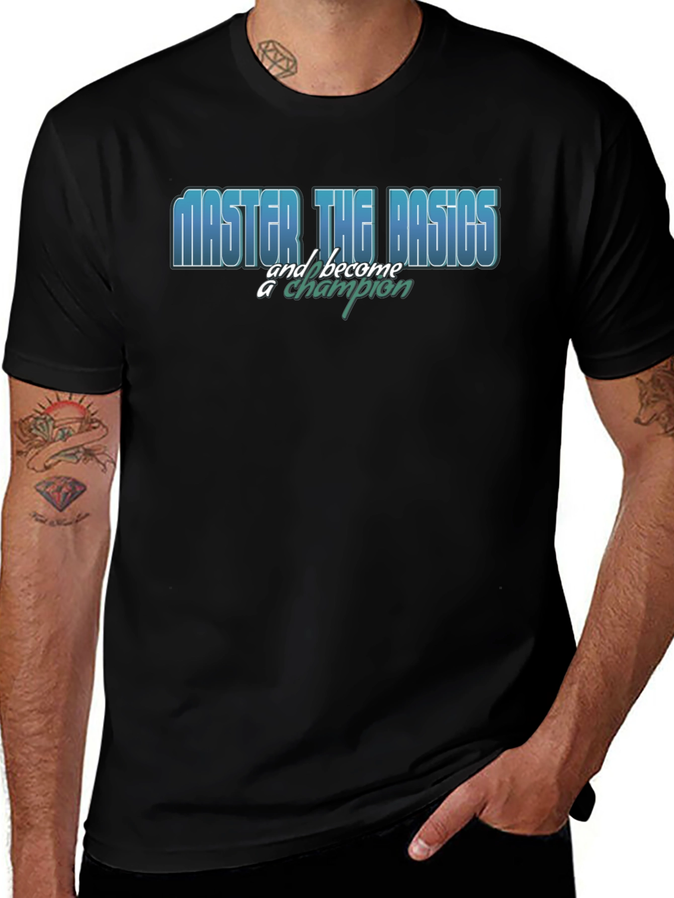 Master the Basics Black Graphic T-Shirt